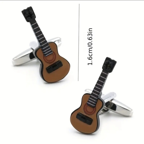 Guitar Music Cuff Links - NWT - Picture 2 of 3
